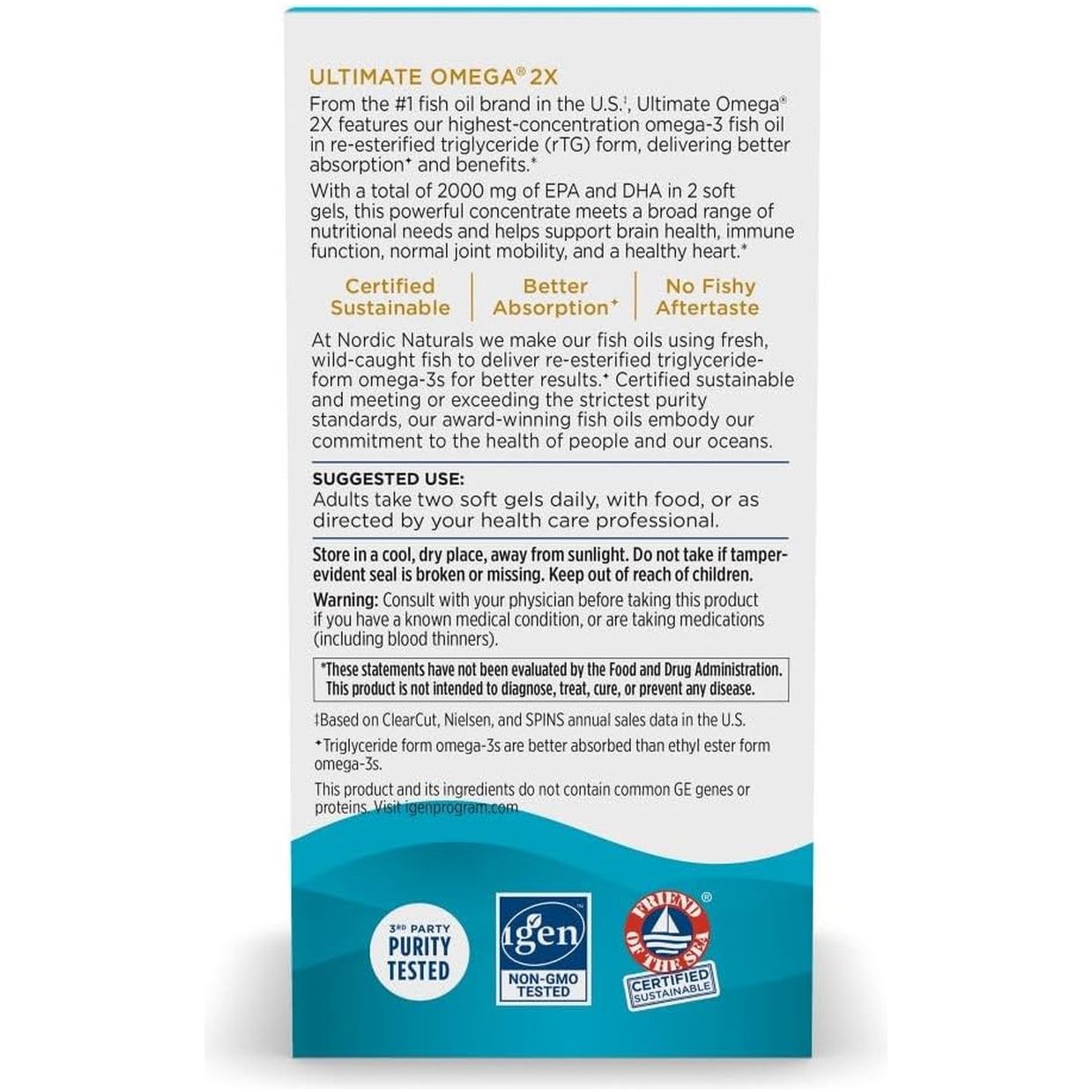 Nordic Naturals Ultimate Omega 2X, Lemon Flavor - 2150 Mg Omega - 90 SoftGels