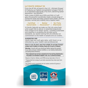 Nordic Naturals Ultimate Omega 2X, Lemon Flavor - 2150 Mg Omega - 90 SoftGels