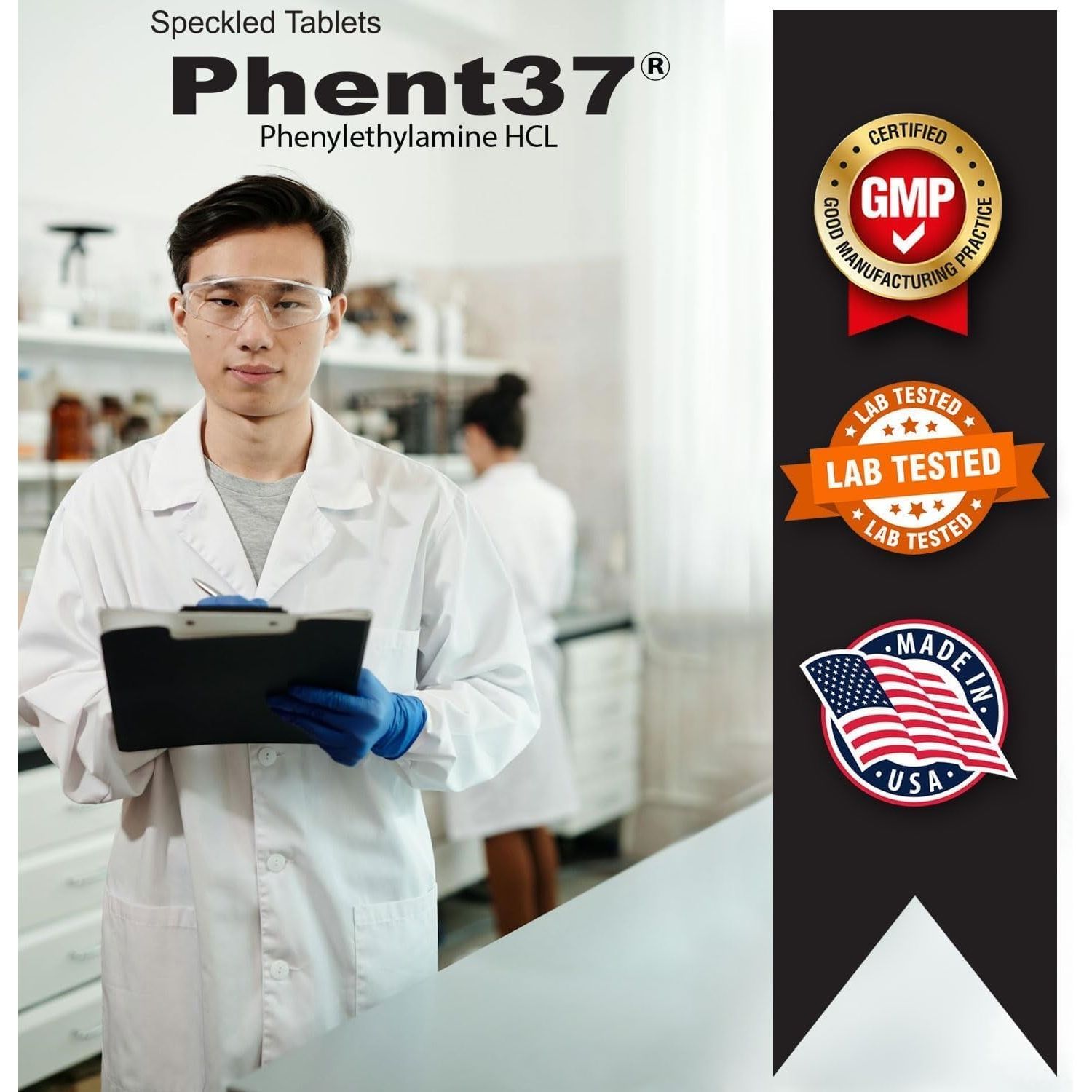 Phent37 - Advanced Phenylethylamine HCL Dietary Nutraceutical (60 Tablets) 