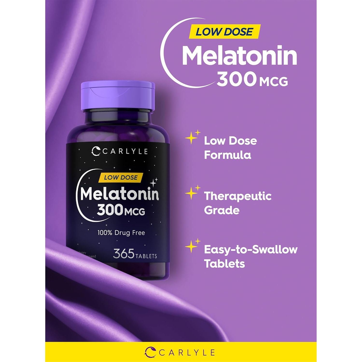 Carlyle Melatonin 300 Mcg - 365 Tablets