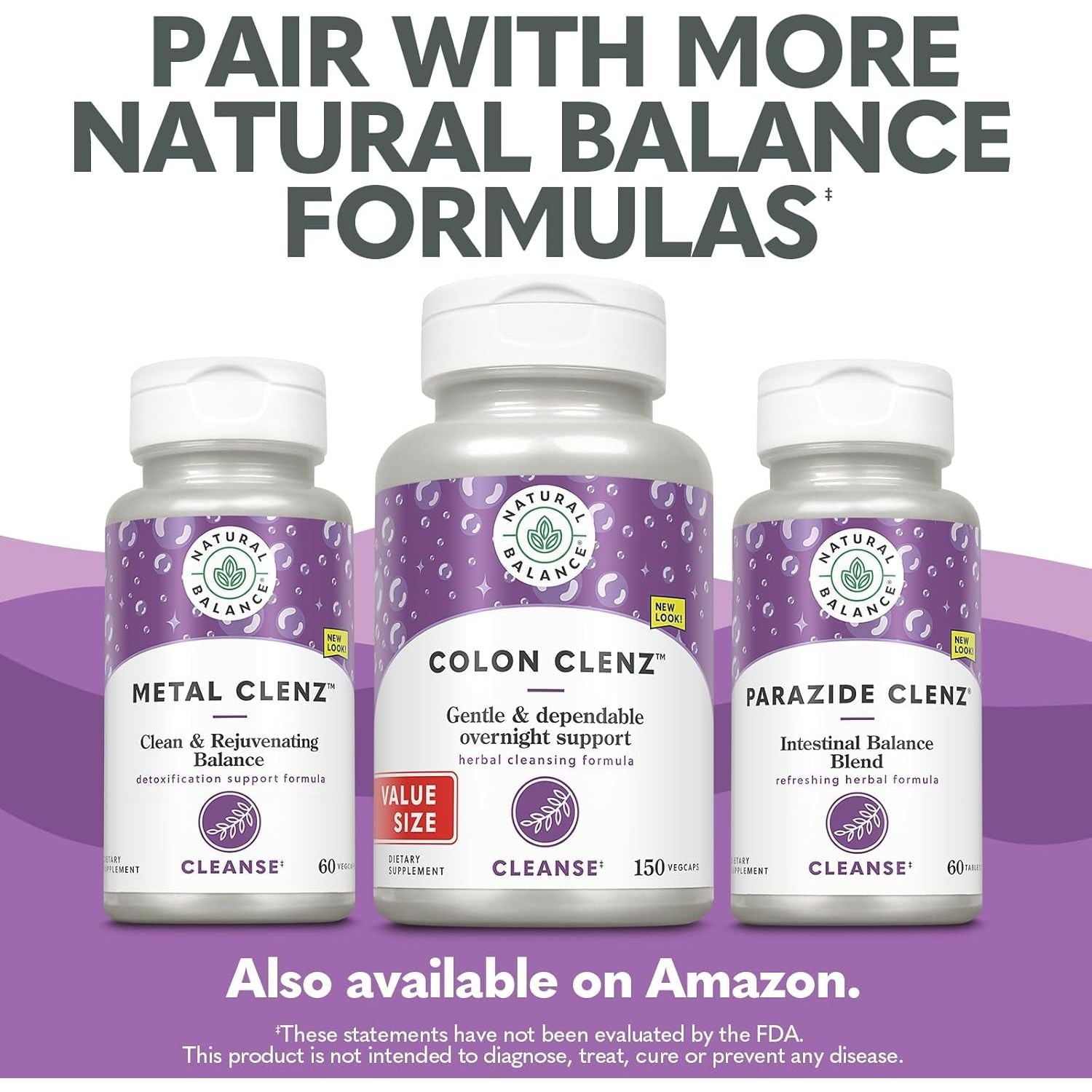 Natural Balance Colon Clenz | Herbal Colon Cleanse & Detox Supplement (150 CT)
