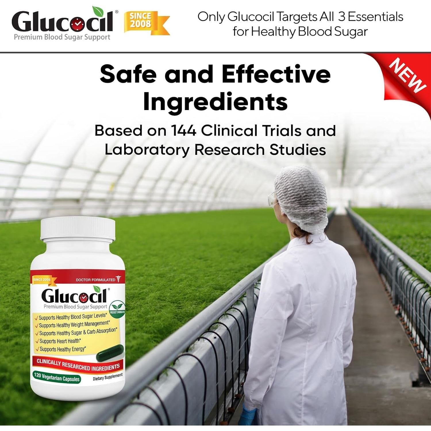 Glucocil - Premium Blood Sugar Support - Supports the 3 Essentials for Healthy Blood Sugar