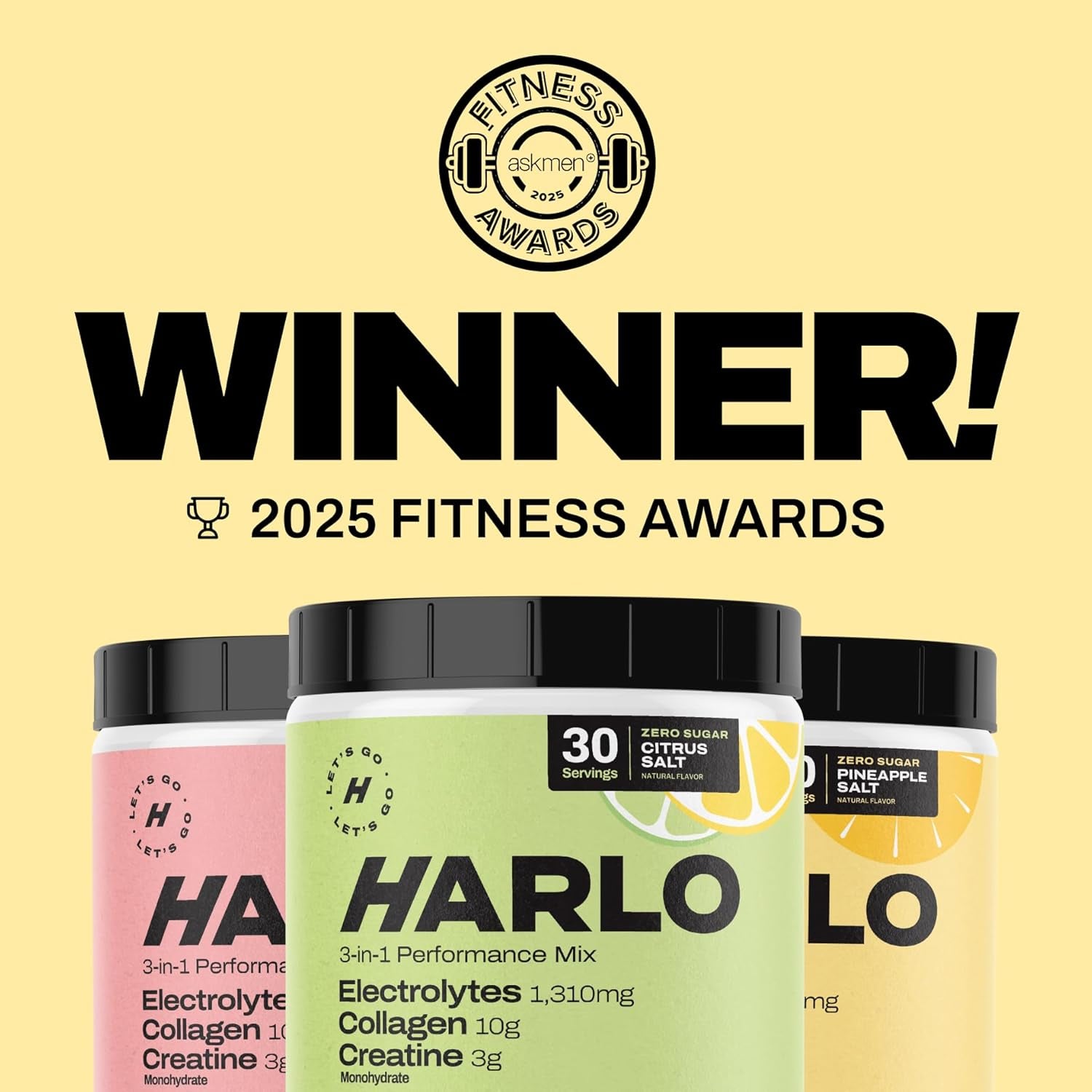 Harlo - Raspberry Salt Electrolyte Drink Mix with Bovine Collagen & Creatine
