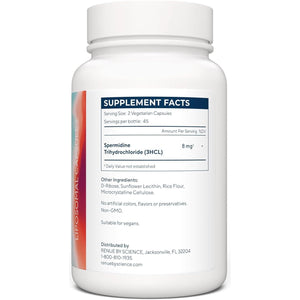 Renue by Science Spermidine Supplements  90 Capsules - 8Mg 