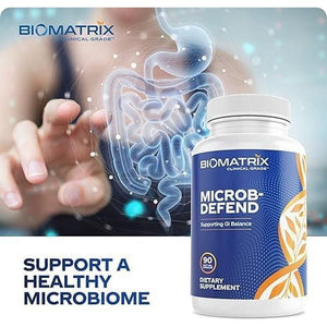 Biomatrix Oil Blend of Thyme, Oregano, Clove, Digestive Supplement for Men and Women, GI Repair Softgels | Microb-Defend (90 Capsules)