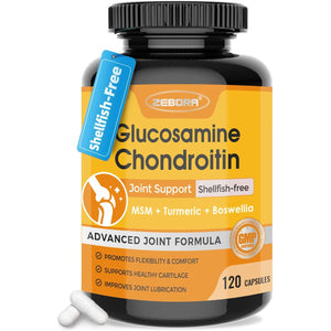 ZEBORA Glucosamine Chondroitin Joint Support Supplement, 120 Capsules