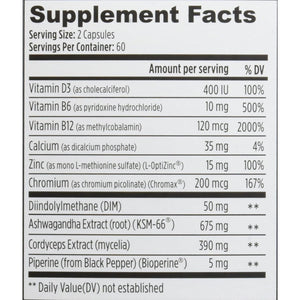 Weider Prime Low T Support - KSM 66 Ashwagandha - Improve Energy, Lean Body Mass - 2 Month Supply