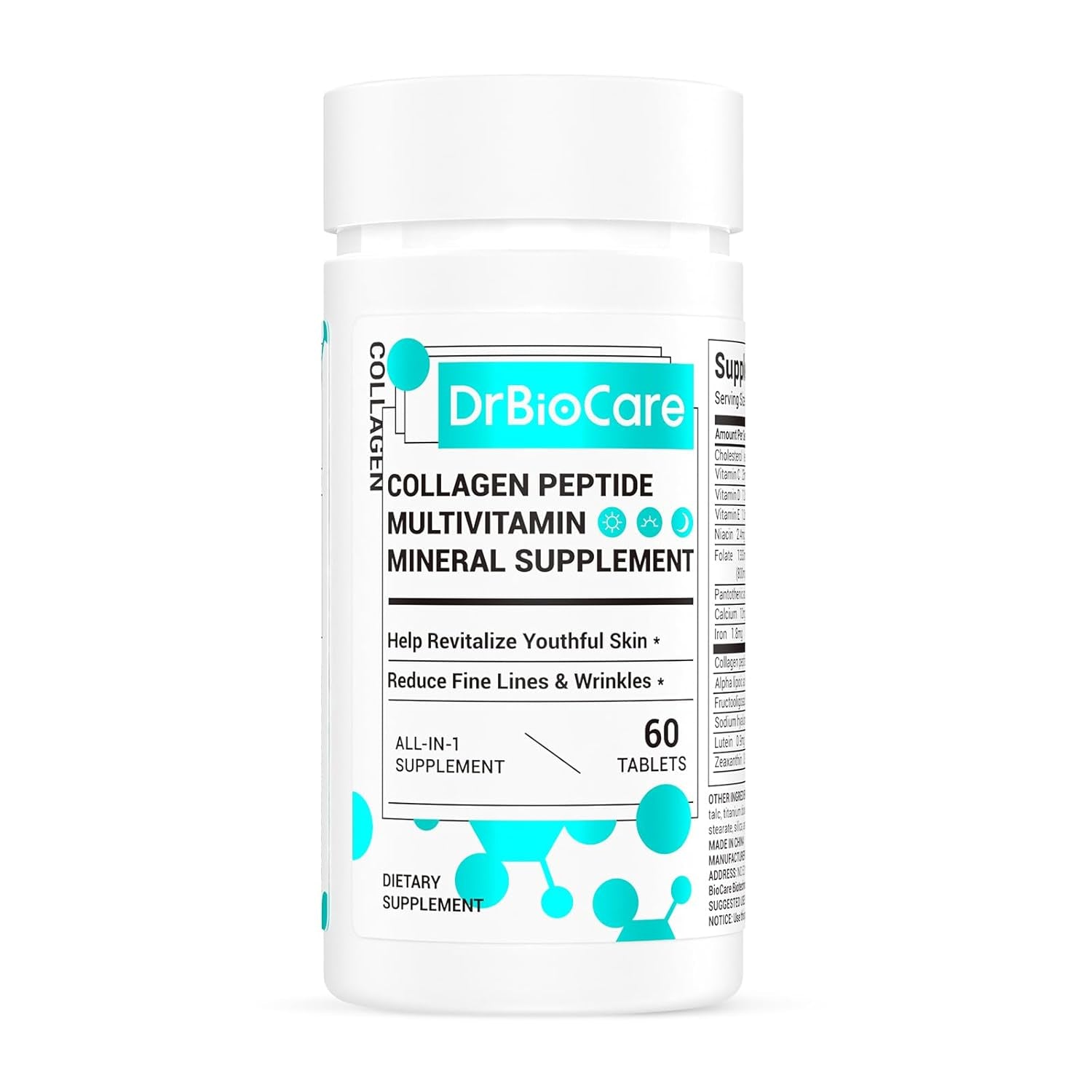 Collagen Peptides for Women, Beauty Vitamin & Mineral Supplement 60 Tablets