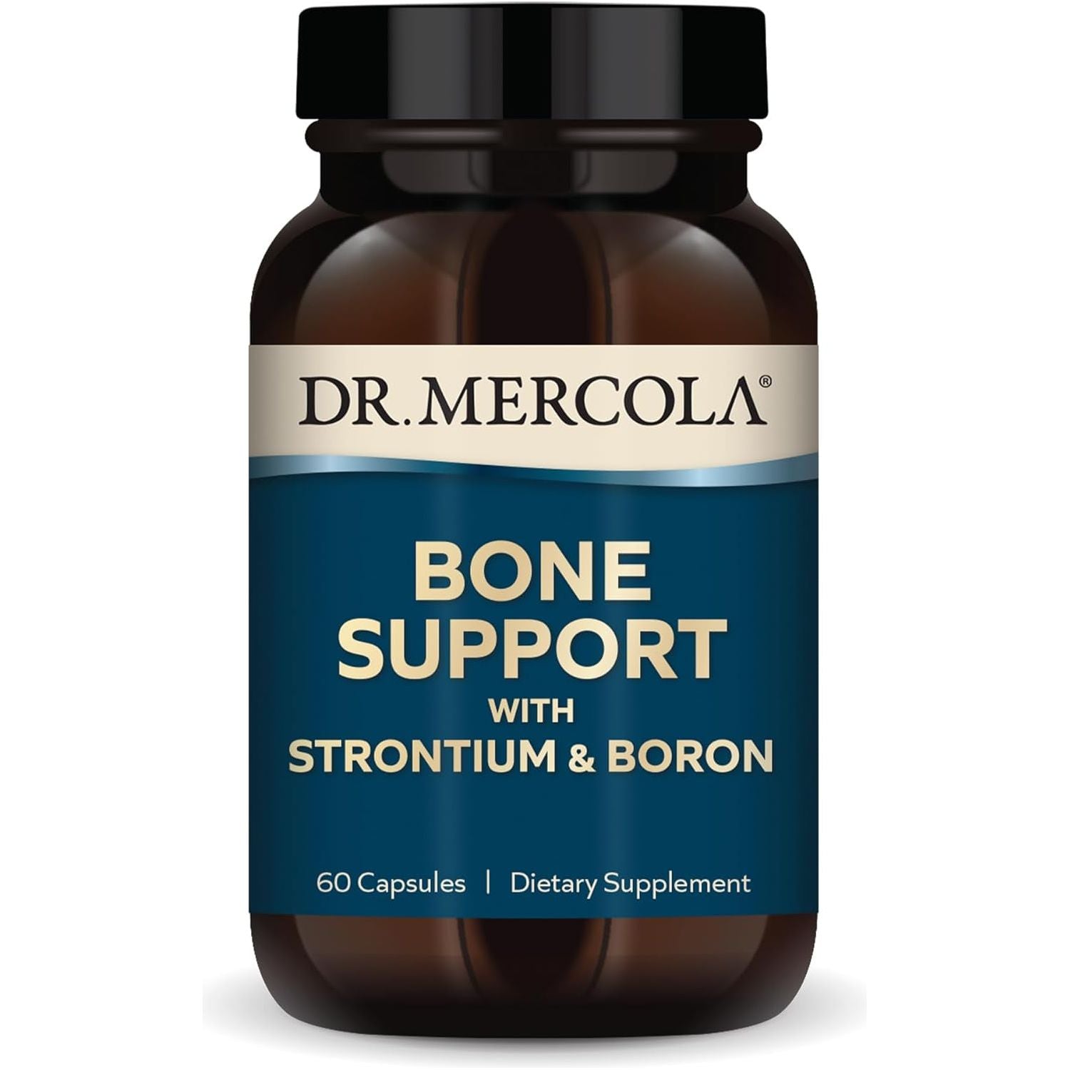 Dr. Mercola Bone Support with Strontium & Boron for Bone & Joint Comfort, Non-Gmo 30 Servings