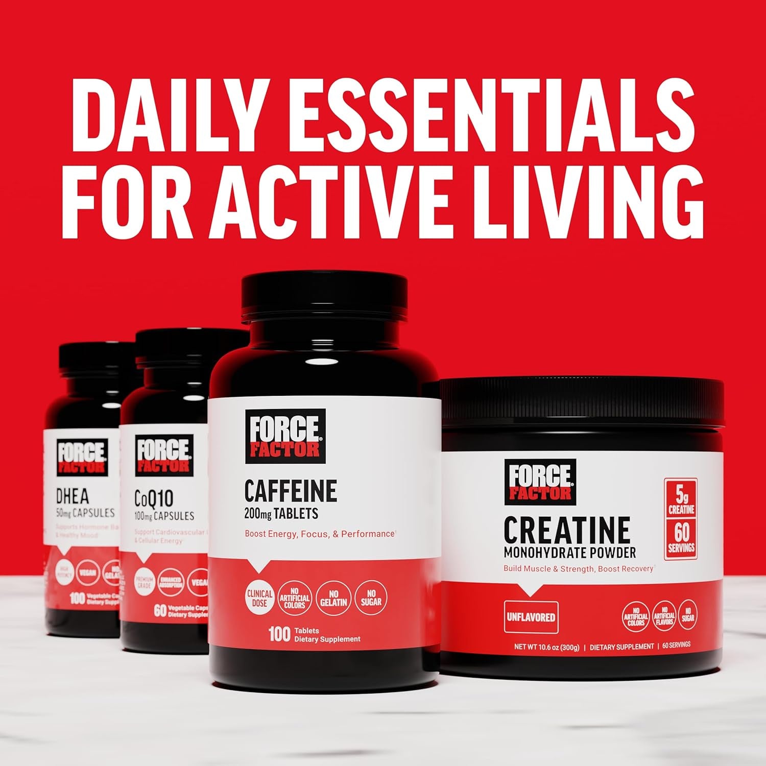 FORCE FACTOR Taurine Supplement 500Mg to Support Nervous System and Cellular Health 180 Vegetable Capsules