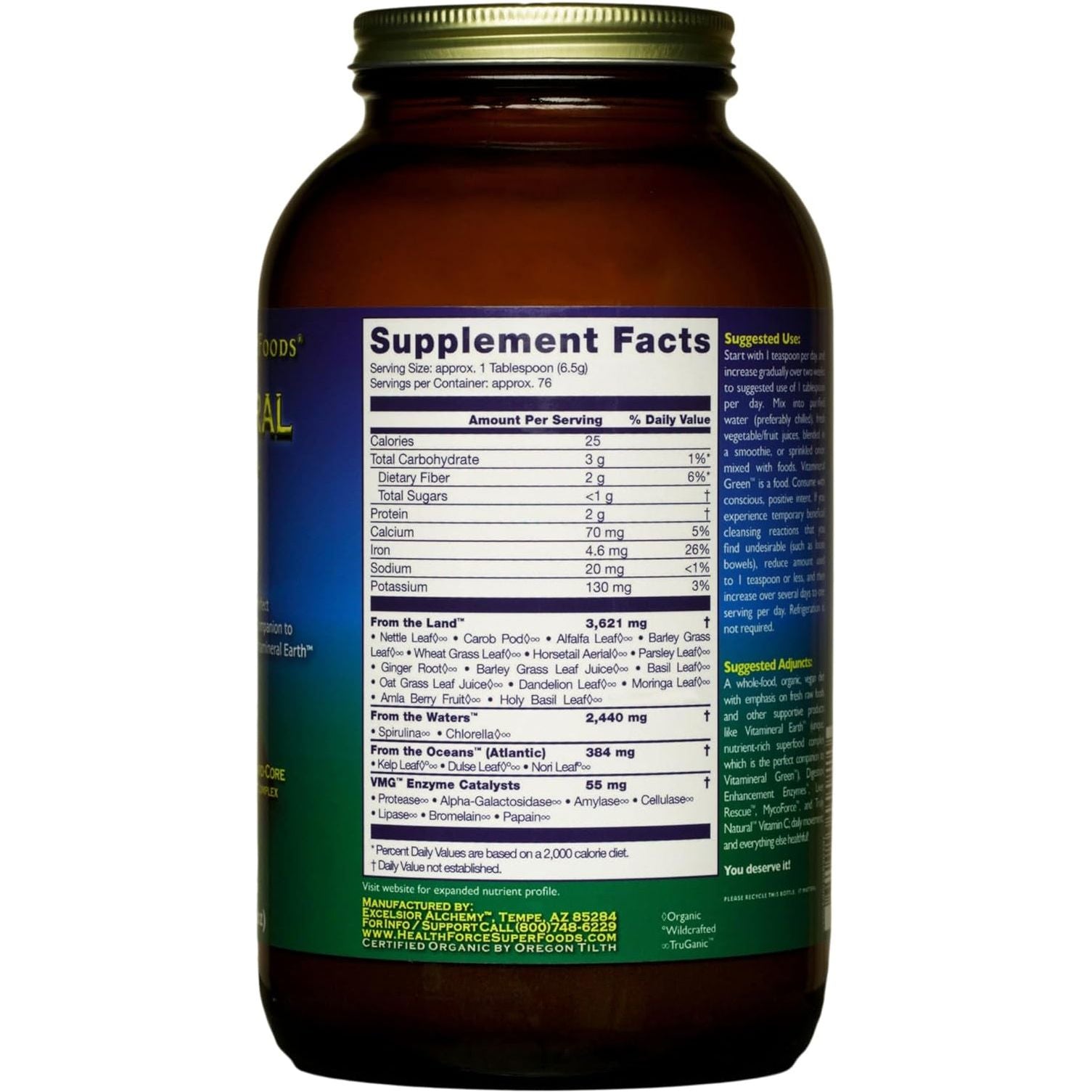 Healthforce Superfoods Vitamineral Green - Mineral Supplement for Immune & Thyroid Support - 500 Grams