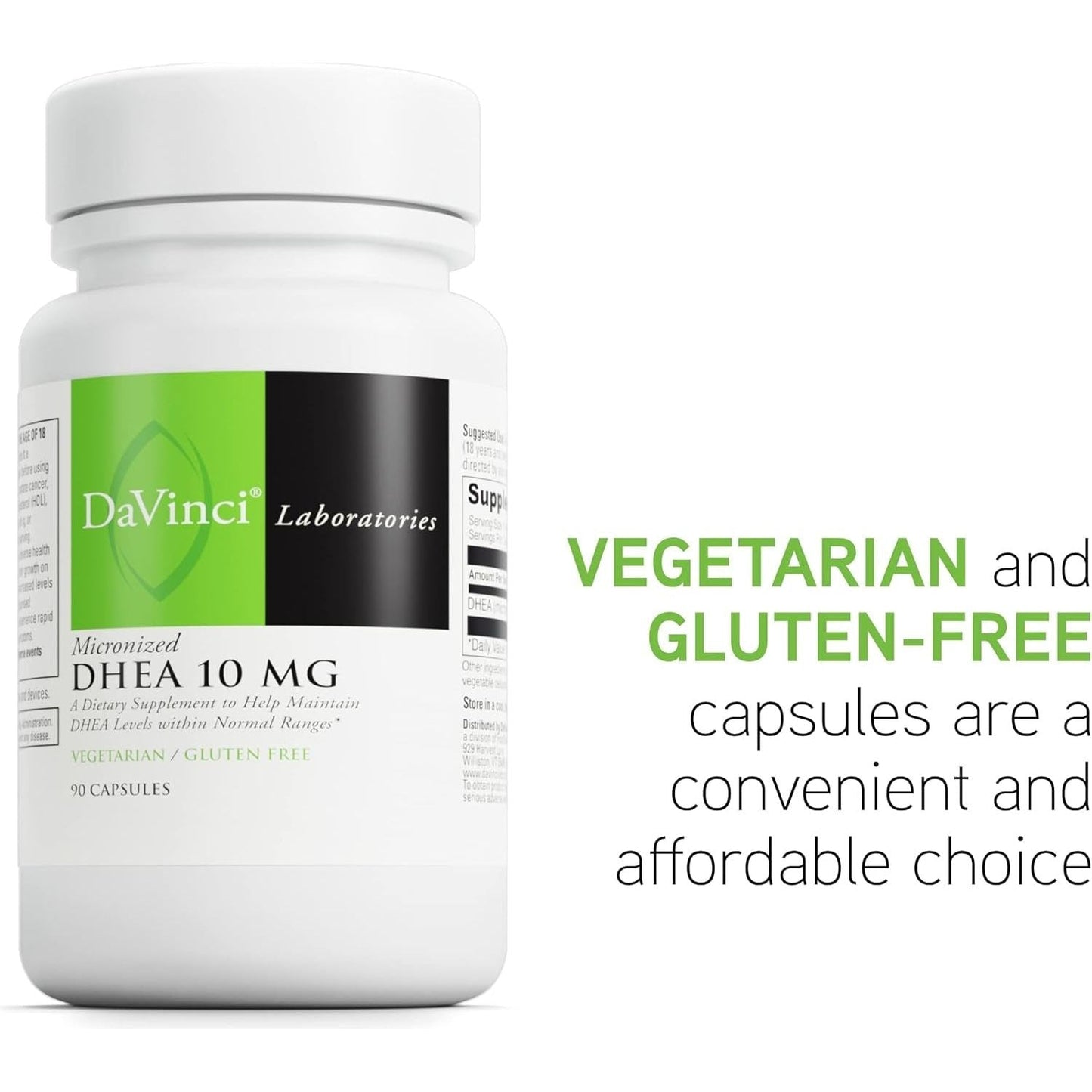 DAVINCI Labs Micronized DHEA 10Mg - Support Healthy Aging & Hormone Balance Thyroid Function 90 Caps