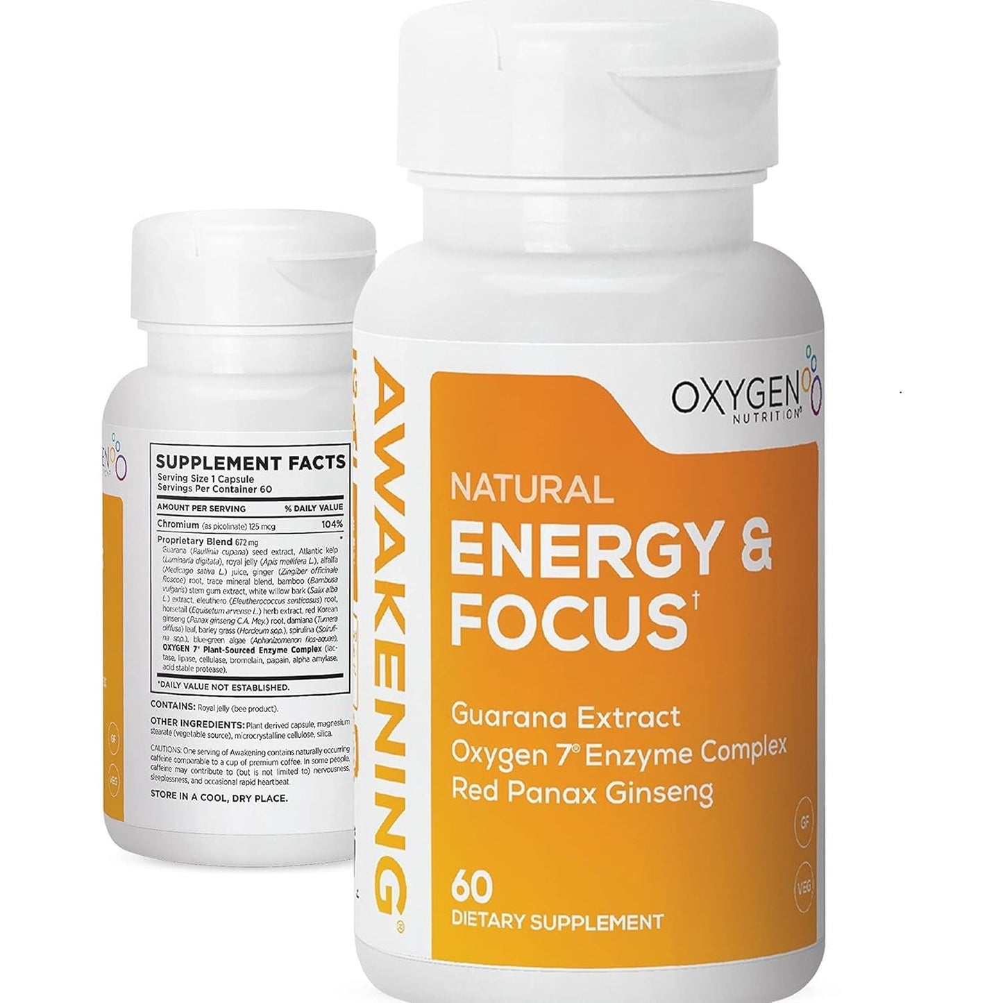 Awakening Natural Energy & Focus Nootropic Supplement for Focus, Energy, Mood & Clarity 60 Caps