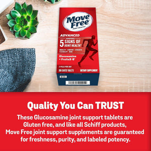 Move Free Advanced Glucosamine Chondroitin + Calcium Fructoborate Joint Support Supplement, 200 Tablets (100 Servings)*
