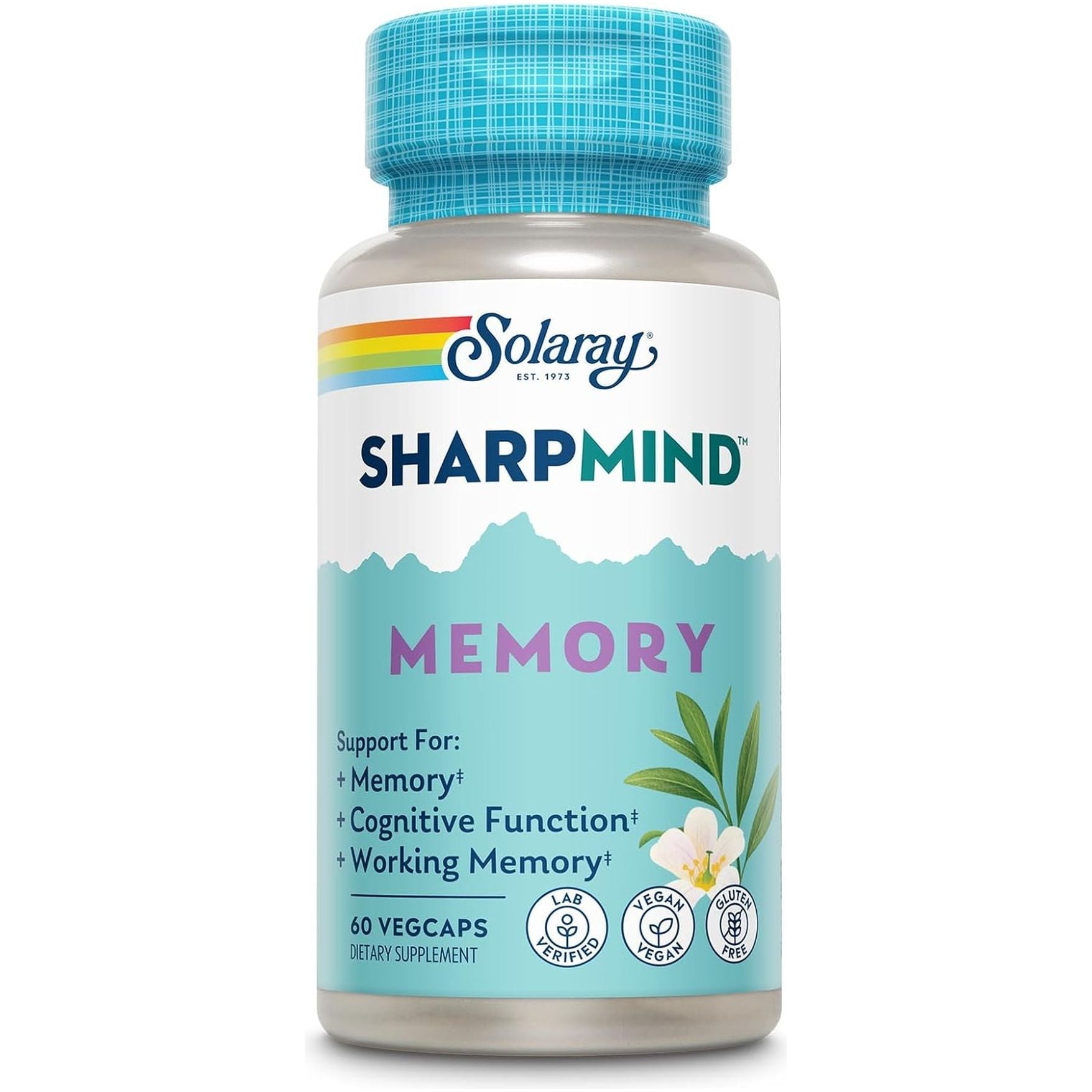 SOLARAY Sharpmind Memory Formula - Brain Supplements for Memory and Focus  30 Servings