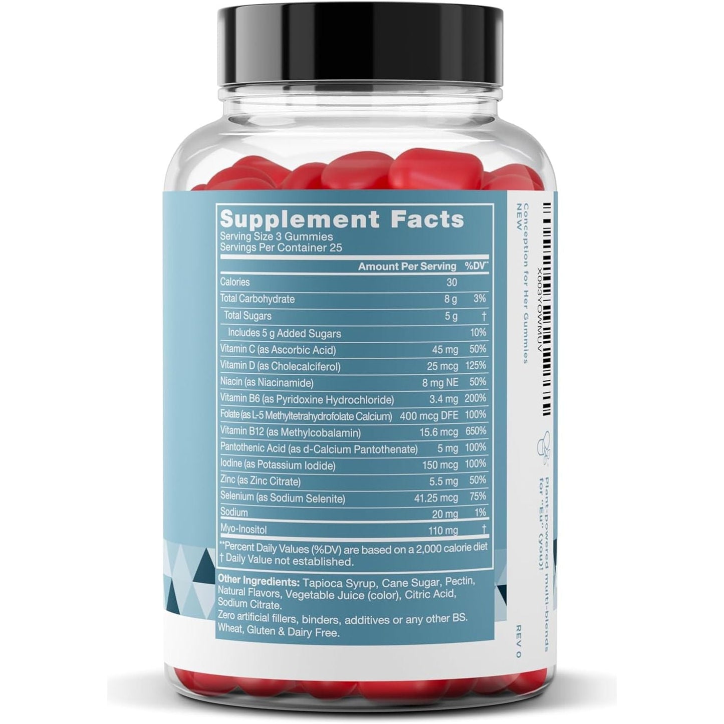 Conception for Her Fertility Gummies - Fertility Supplements with Myo Inositol, Folate & More Essential Nutrients - 75 Gummies (FOR WOMEN)