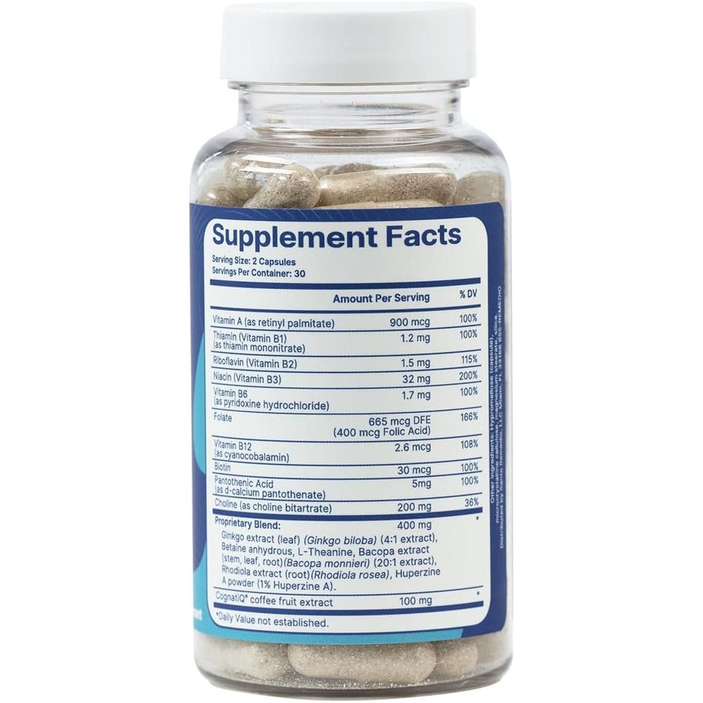 Santo Remedio Memoria, Brain Health Booster, Helps Strengthen Neural Connections, 30 Servings