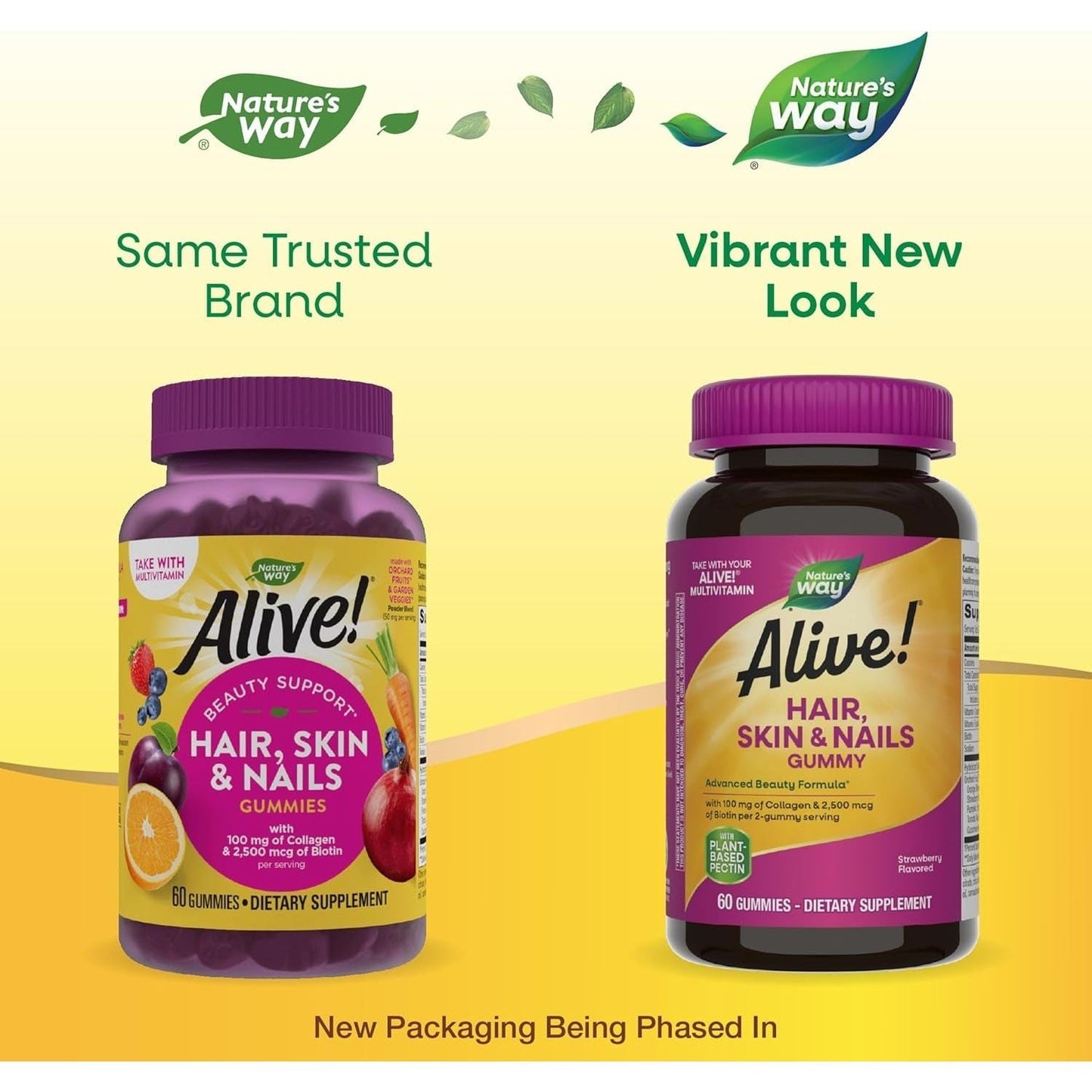 Nature'S Way Alive! Hair, Skin & Nails Gummies, Advanced Beauty Formula*, 60 Gummies