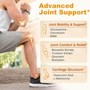 ZEBORA Glucosamine Chondroitin Joint Support Supplement, 120 Capsules