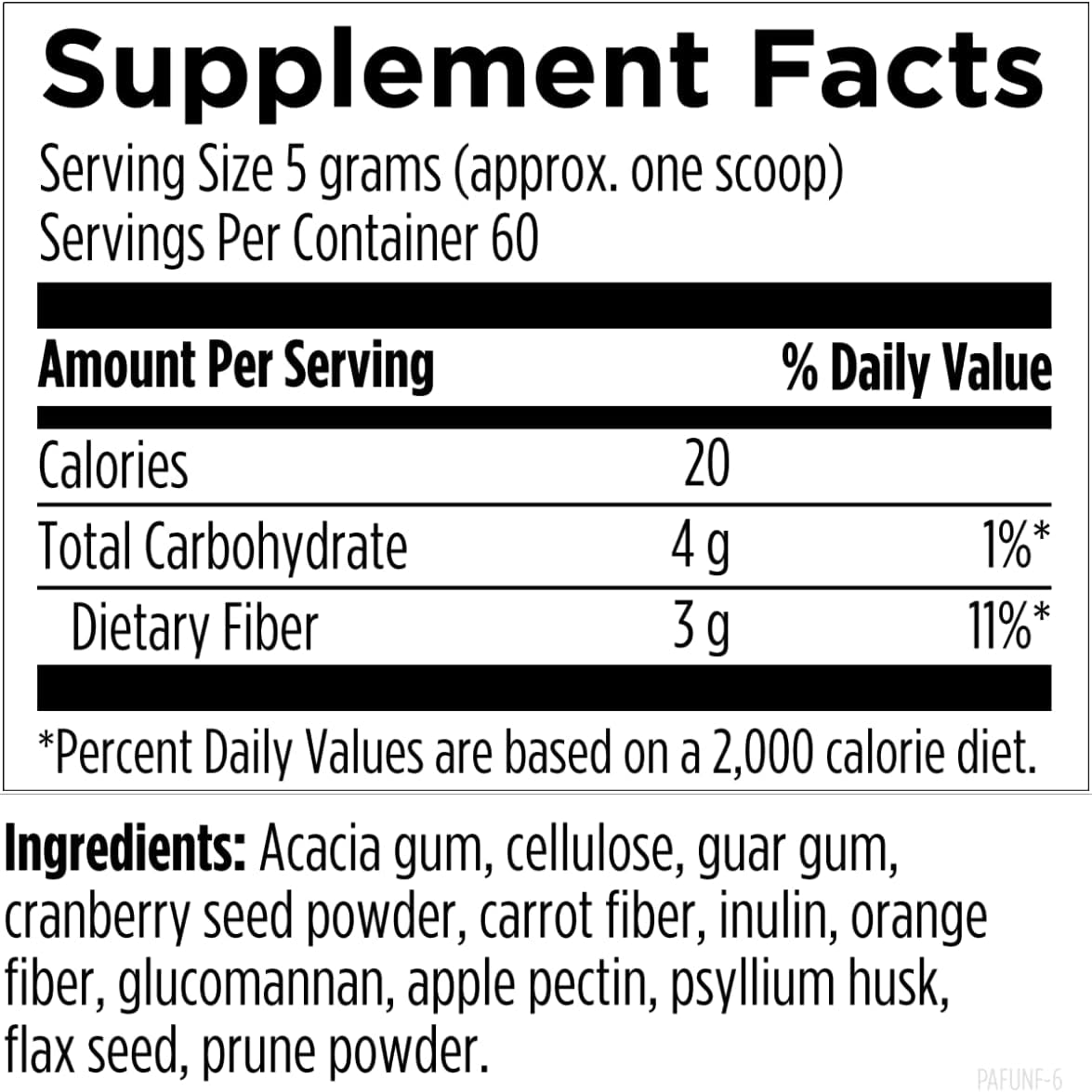 Designs for Health Paleofiber - 12 Digestive Fiber Blend Powder Supplement - Prebiotic Gut Support (60 Servings / 300G)