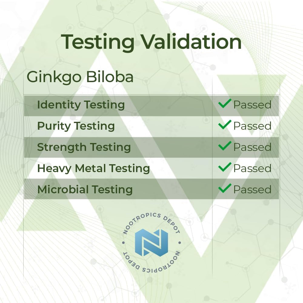 Nootropics Depot Ginkgo Biloba Extract Tablets | 120Mg | 90 Count 