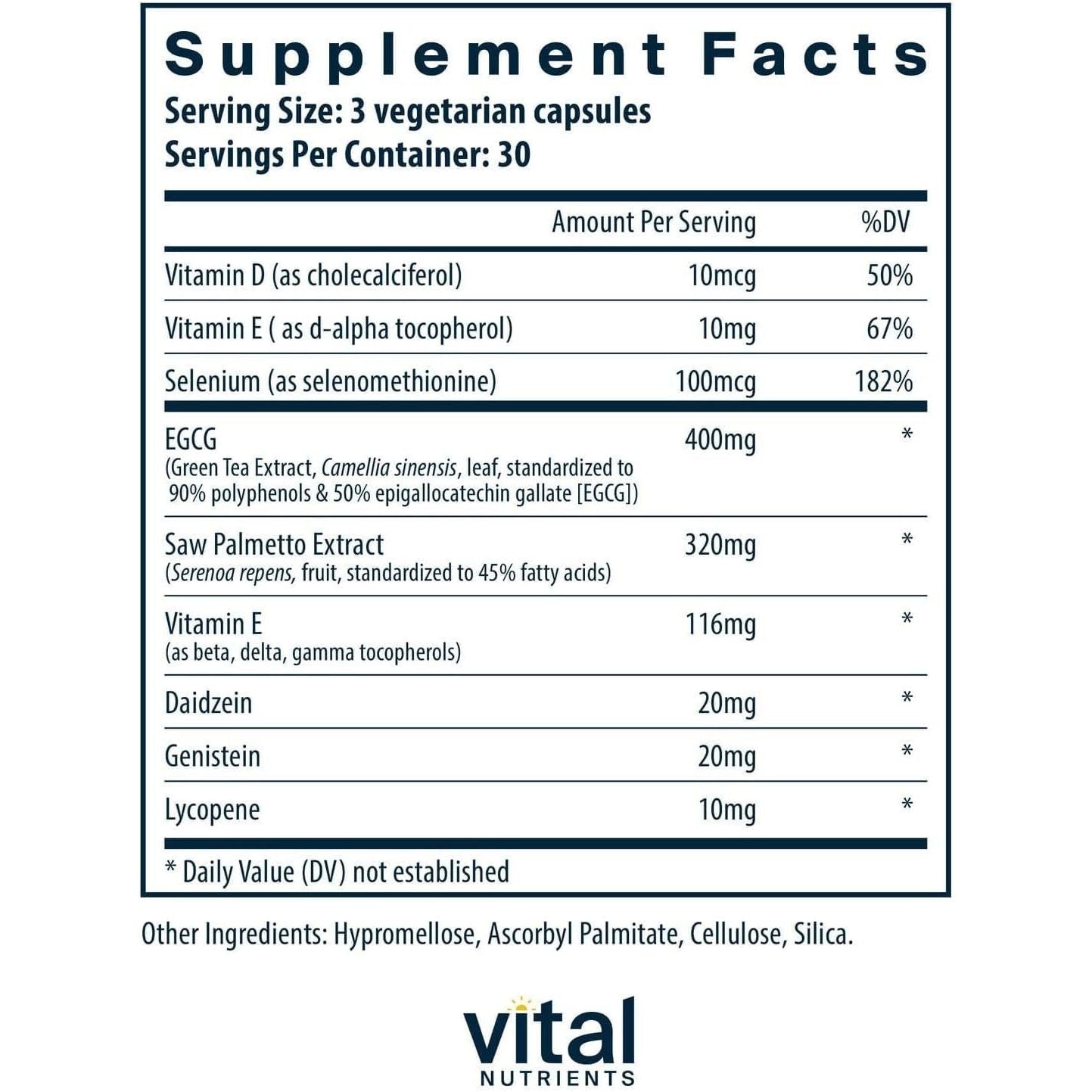 Vital Nutrients - Prostate Health Tx - Evidence-Based Prostate Support - 90 Vegetarian Capsules per Bottle