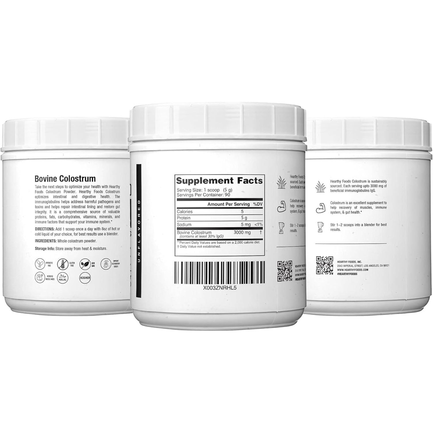 Bovine Colostrum Powder - Upto 30% IGG, Leaky Gut Repair Supplements,  90 Servings