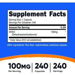 Nutricost DHEA 100Mg, 240 Capsules - Gluten Free, Soy Free, Non-Gmo, Supplement