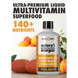 HEALTH DIRECT - Nature'S Optimal Nutrition Energize Liquid Multivitamin Superfood 30 Servings – Peach Mango