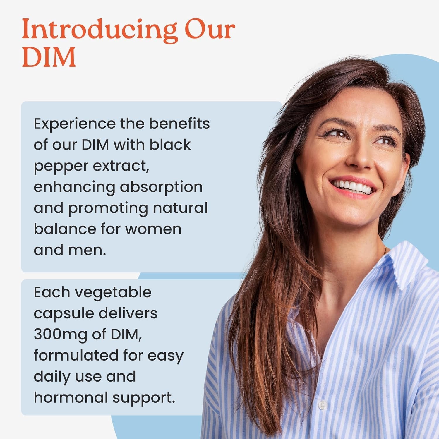 Newlife Naturals DIM Supplement 300Mg - Hormonal Acne, Estrogen Balance Pills, Post Menopause Relief - 60 Day Supply