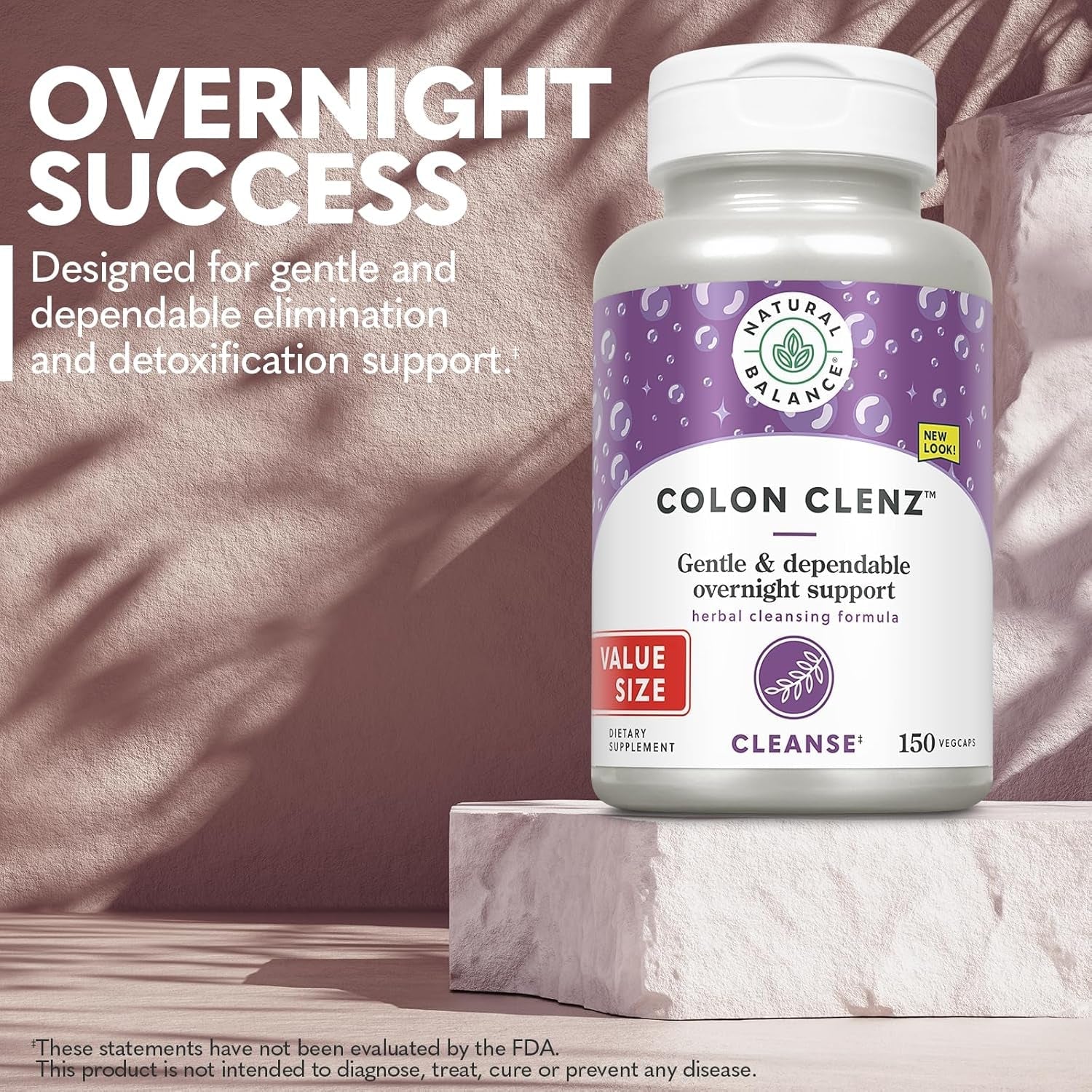 Natural Balance Colon Clenz | Herbal Colon Cleanse & Detox Supplement (150 CT)