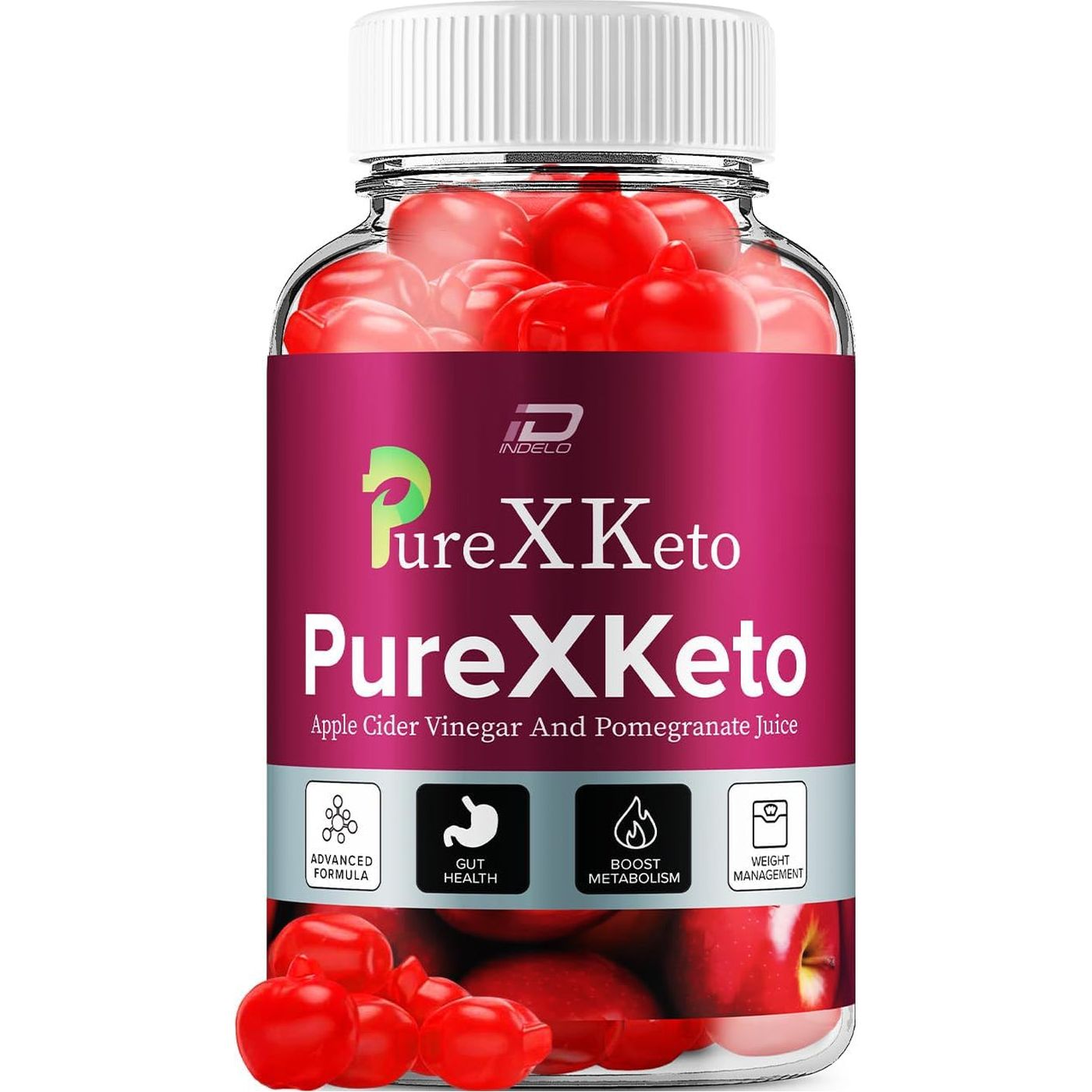 Purexketo ACV Gummies Dietary Supplement (60 Gummies)