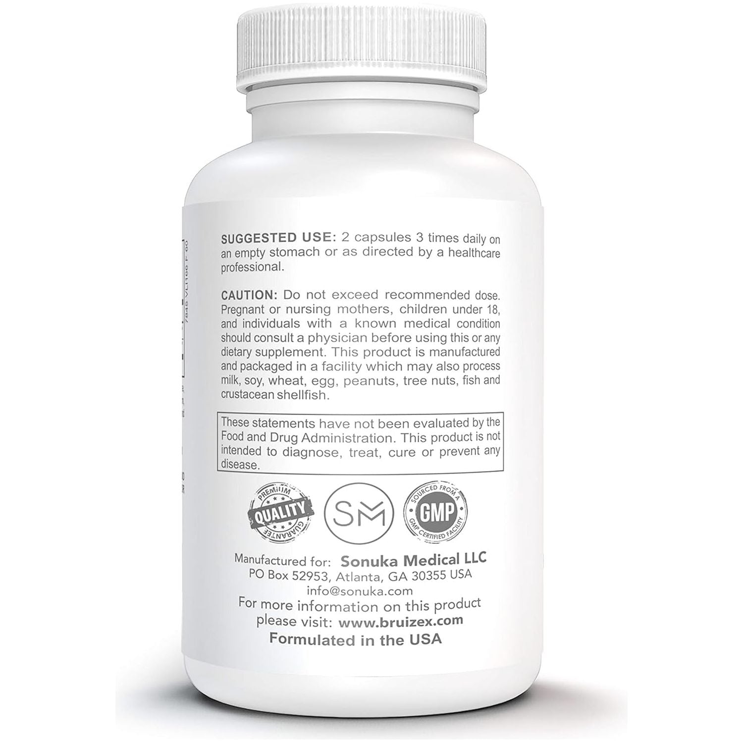 Bruizex Proteolytic Enzymes| Trypsin & Chymotrypsin Recovery Supplement for Tissue Trauma, Bruising, Swelling 60 Caps