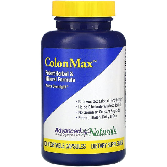 Advanced Naturals Colonmax Caps, 100 Count, Blue and White