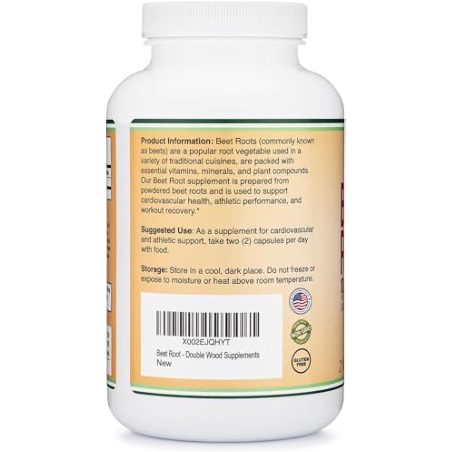 Beet Root Powder Capsules (Organic and Vegan) (210 Count, 1,000Mg per Serving) - Super Food from Beets with High Nitrate for Overall Health Support by Double Wood