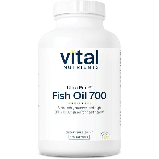 Vital Nutrients Ultra Pure® Fish Oil 700 | Supports Heart, Brain, and Joint Health 120 Softgels