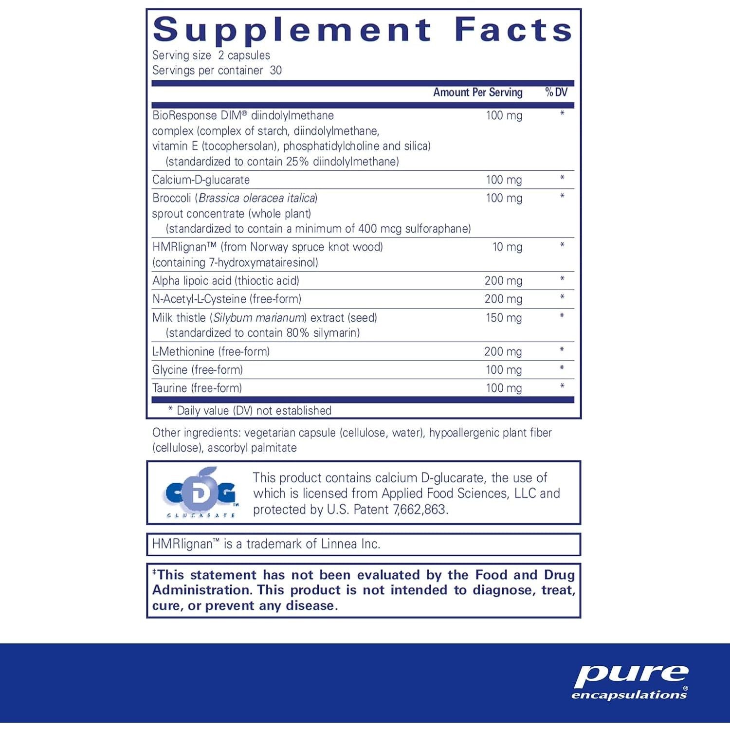 Pure Encapsulations DIM Detox for Detoxification and Cellular Health* | 60 Capsules