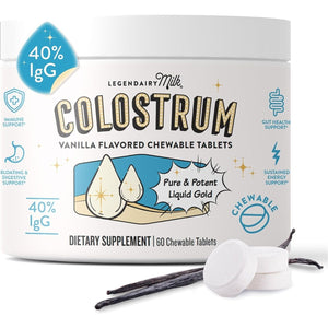 Legendairy Milk Colostrum Supplement - Igg Immunoglobulin for Immune Support & Gut Health 30 Servings
