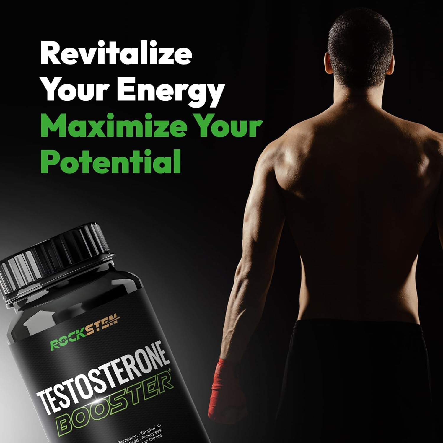 Testosterone Booster Men Supplement with Tribulus Terrestris Tongkat Ali Fenugreek Red Ginseng