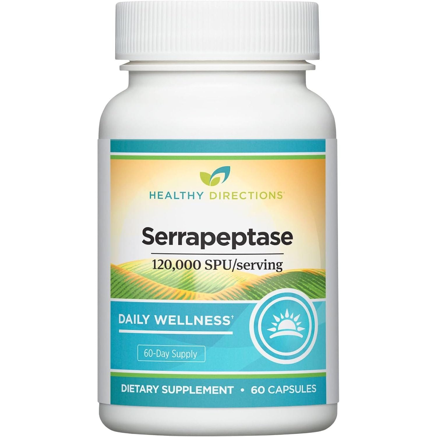 Healthy Directions Serrapeptase—120,000 Spu/Serving, 60 Vegan Capsules