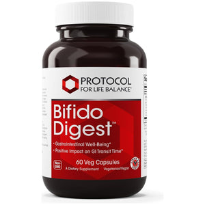 Protocol Bifido Digest - 20 Billion CFU - GI Support* - Dairy Free, Egg Free & Non-Gmo - 60 Veg Capsules