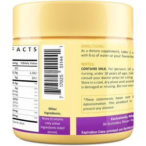 Colostrum Powder Supplement 5,000 Mg with Prebiotics, Probiotics, Lactoferrin & PRP, 30 Servings.