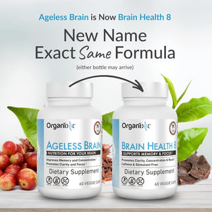 Organixx Powerful Brain Supplement to Support Brain Function, Clarity, Memory, Focus 60 Capsules