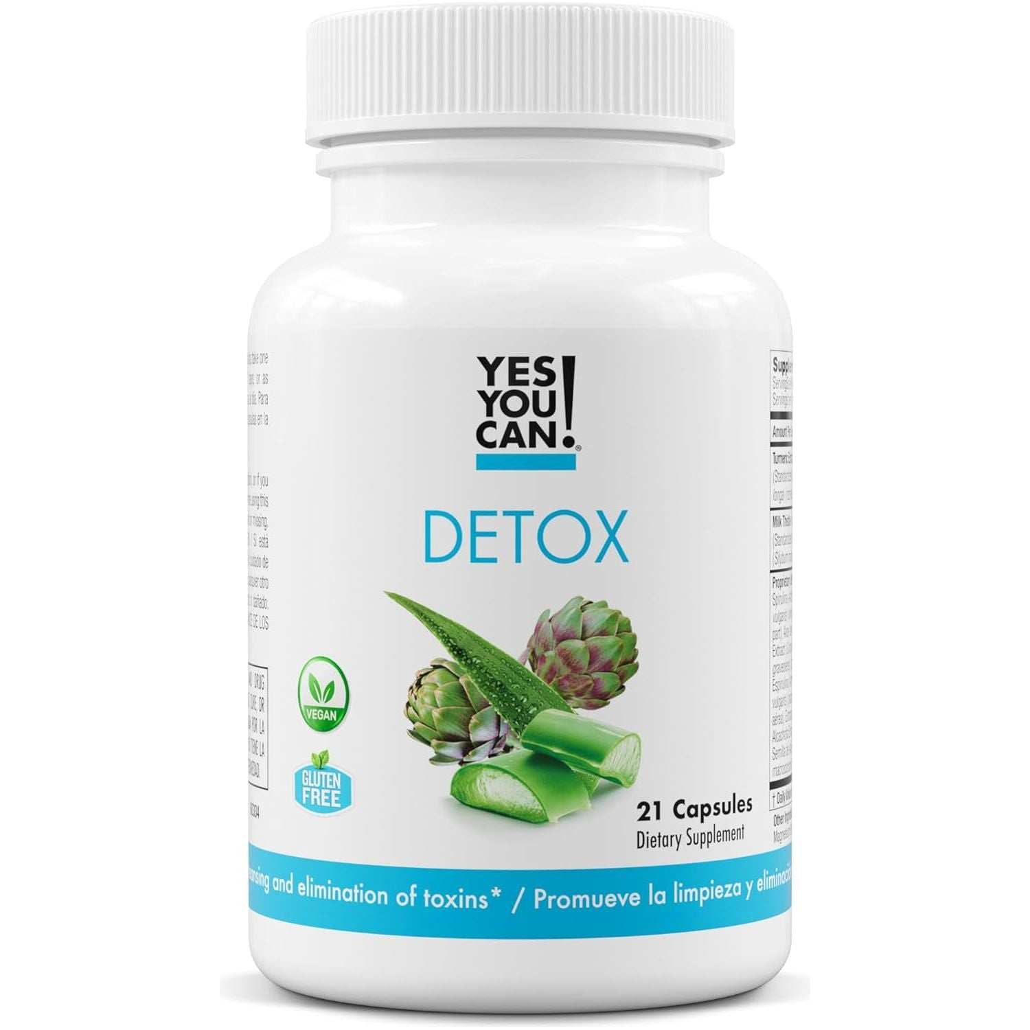 Yes You Can! Natural Detox Pills - Diuretic Cleanse with Electrolytes & Vitamins 21 Capsules