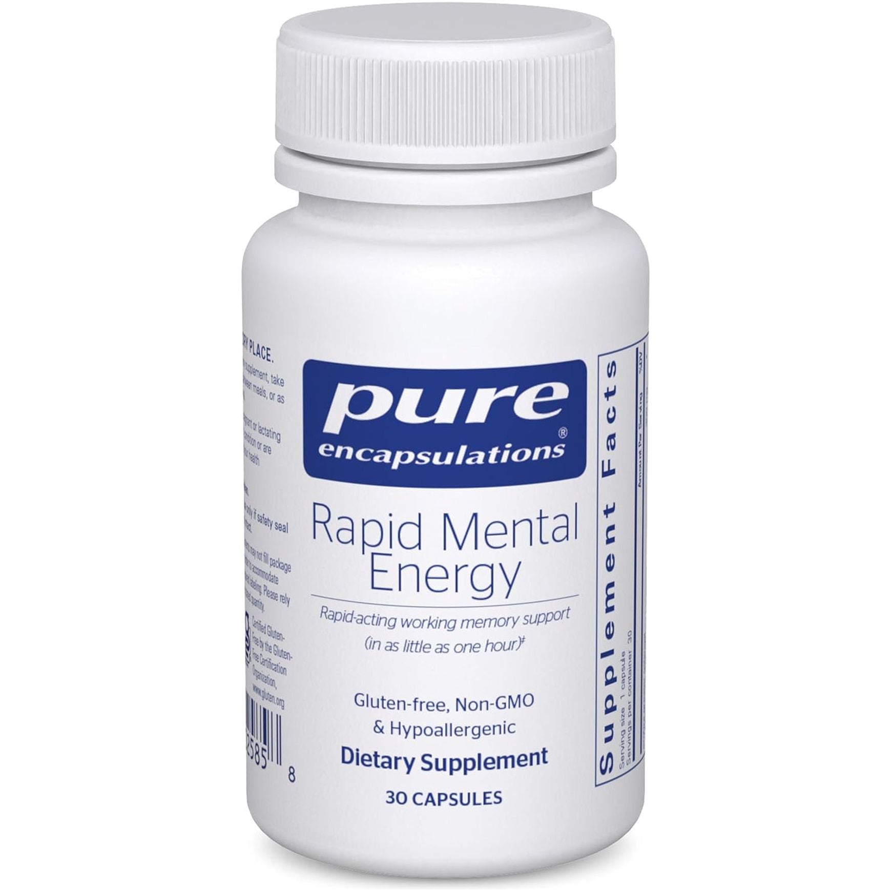 Pure Encapsulations Rapid Mental Energy - Vegan Memory Supplement to Support Brain Health - 30 Capsules