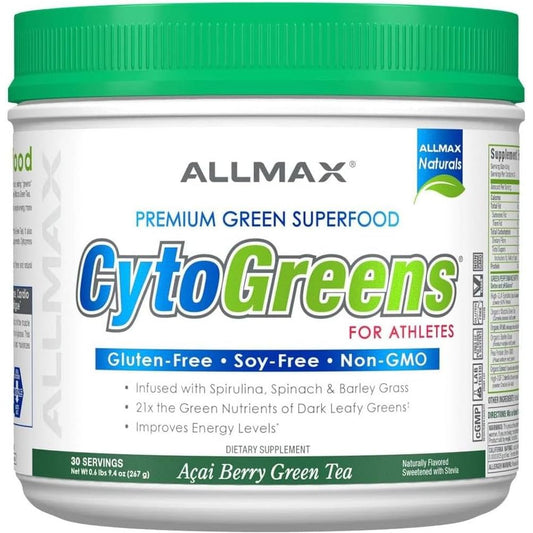 ALLMAX Nutrition - Cytogreens Super Greens Powder, Supports Immune & Digestive Health, 60 Servings (Acai Berry Green Tea)