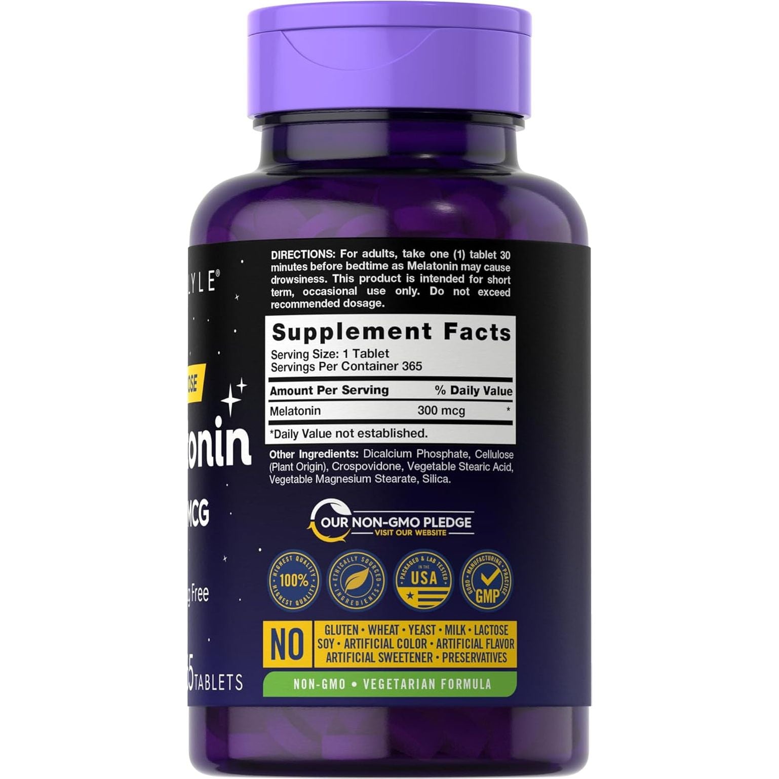 Carlyle Melatonin 300 Mcg - 365 Tablets