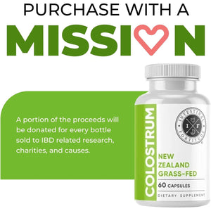 Intestinal Fortitude 100% Grass Fed New Zealand Cows Colostrum Capsules, Grassfed, Hormone Free 500 Mg Capsules, 60 CT