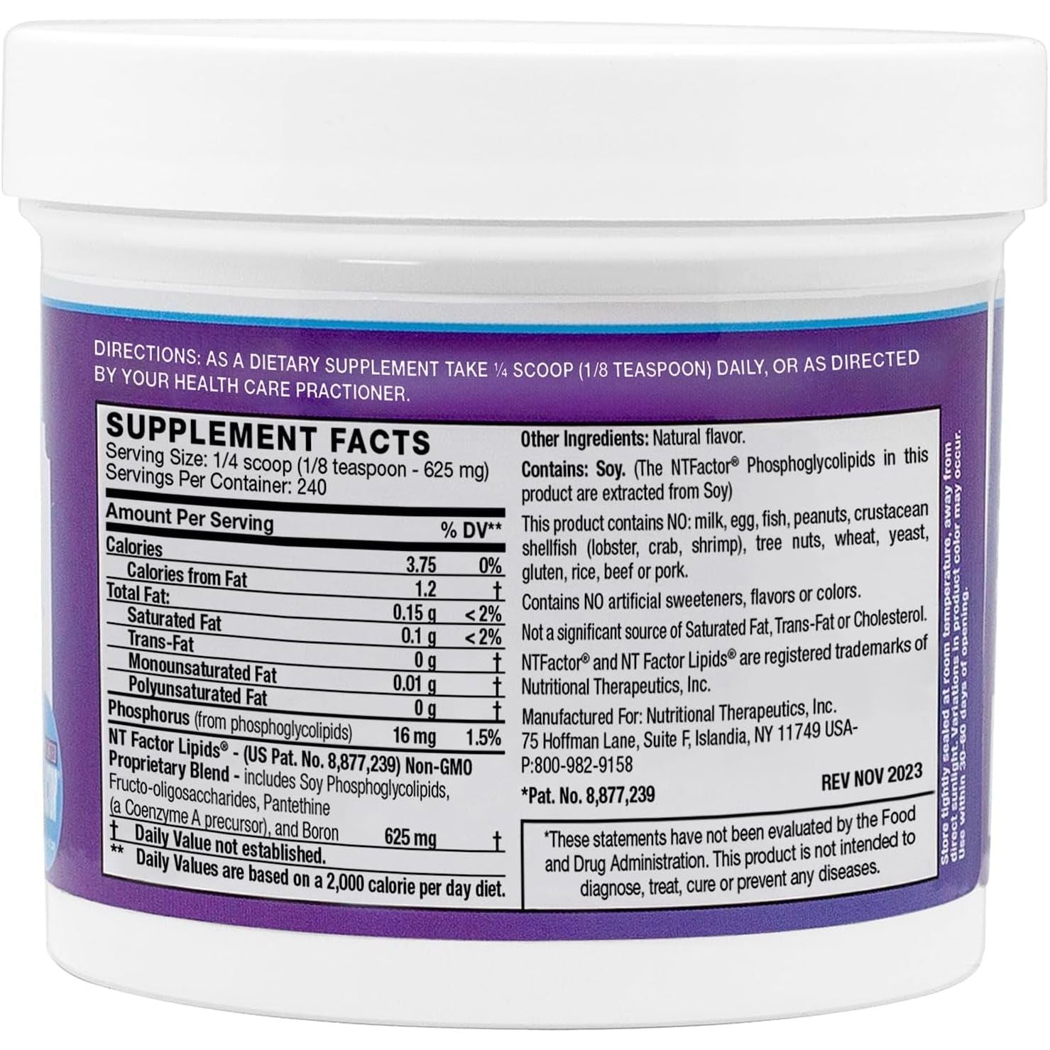 Nutritional Therapeutics Ntfactor Lipids Powder, Aging & Cellular Support, 240 Servings
