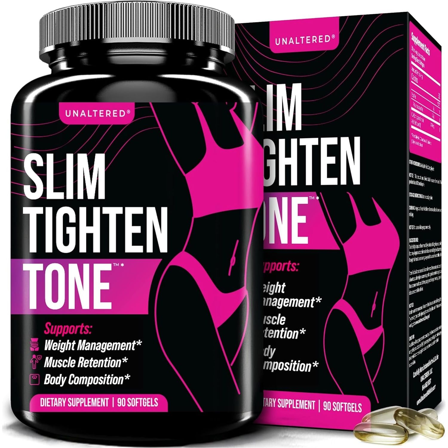 UNALTERED Belly Fat Burner for Women - Slim Waist, Lose Stomach Fat, Reduce Bloating  90 Capsules